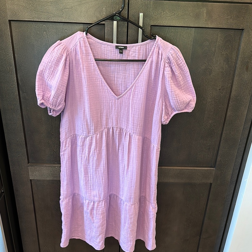 Express Lilac purple / lavender crinkle dress  Small